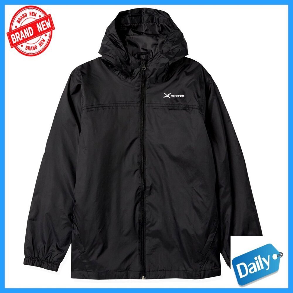 Youth Rain Jacket Waterproof Windproof Lightweight Packable Outdoor Adventure